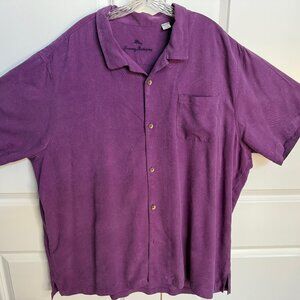 Tommy Bahama Hawaiian Shirt, Size XXXL, Purple